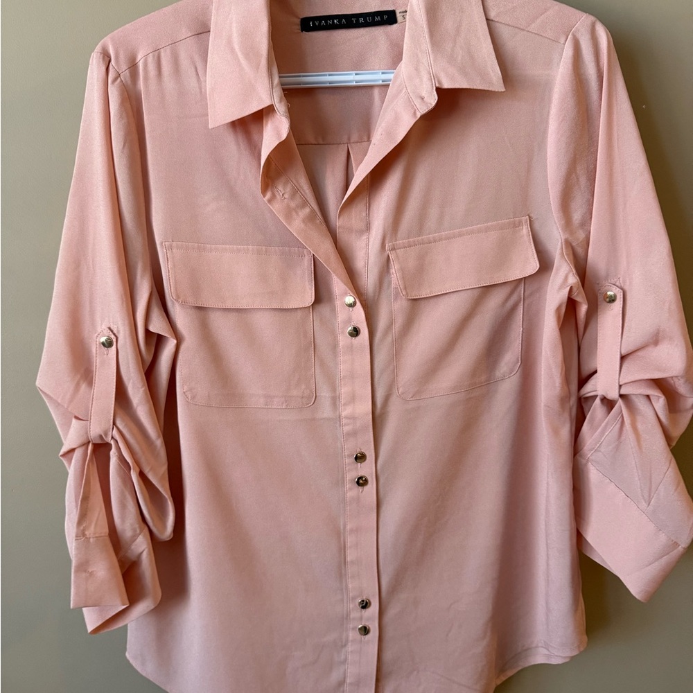 Ivanka Trump Blush Button-Down Shirt